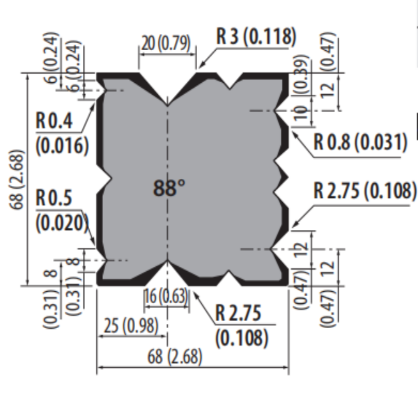 อมาด้าทรง H68 88° 4V